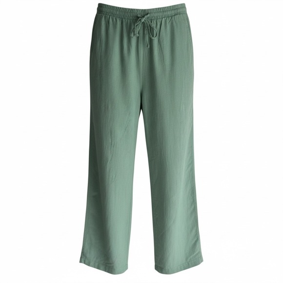 GAP Pants - GAP Green Linen Blend Wide Leg Ladies Elastic Waist Drawstring Pants, S